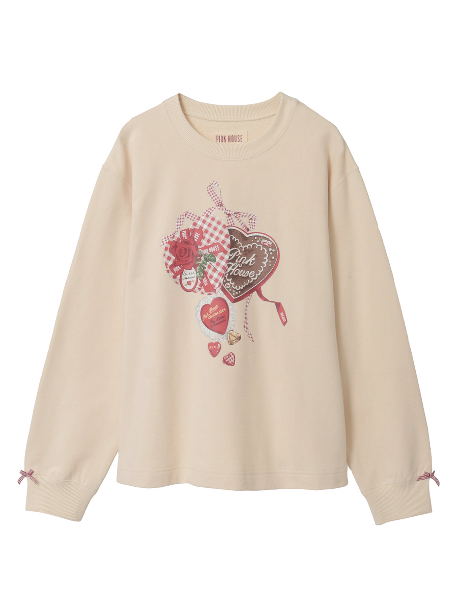 スウィートメモリープリントトレーナー 詳細画像 ミルク 1