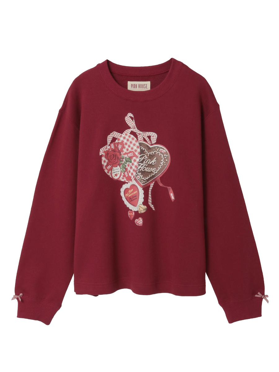 スウィートメモリープリントトレーナー 詳細画像 アカ 1