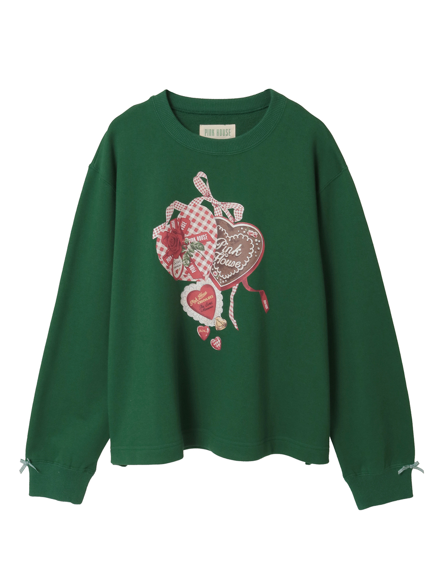 スウィートメモリープリントトレーナー 詳細画像 グリーン 1