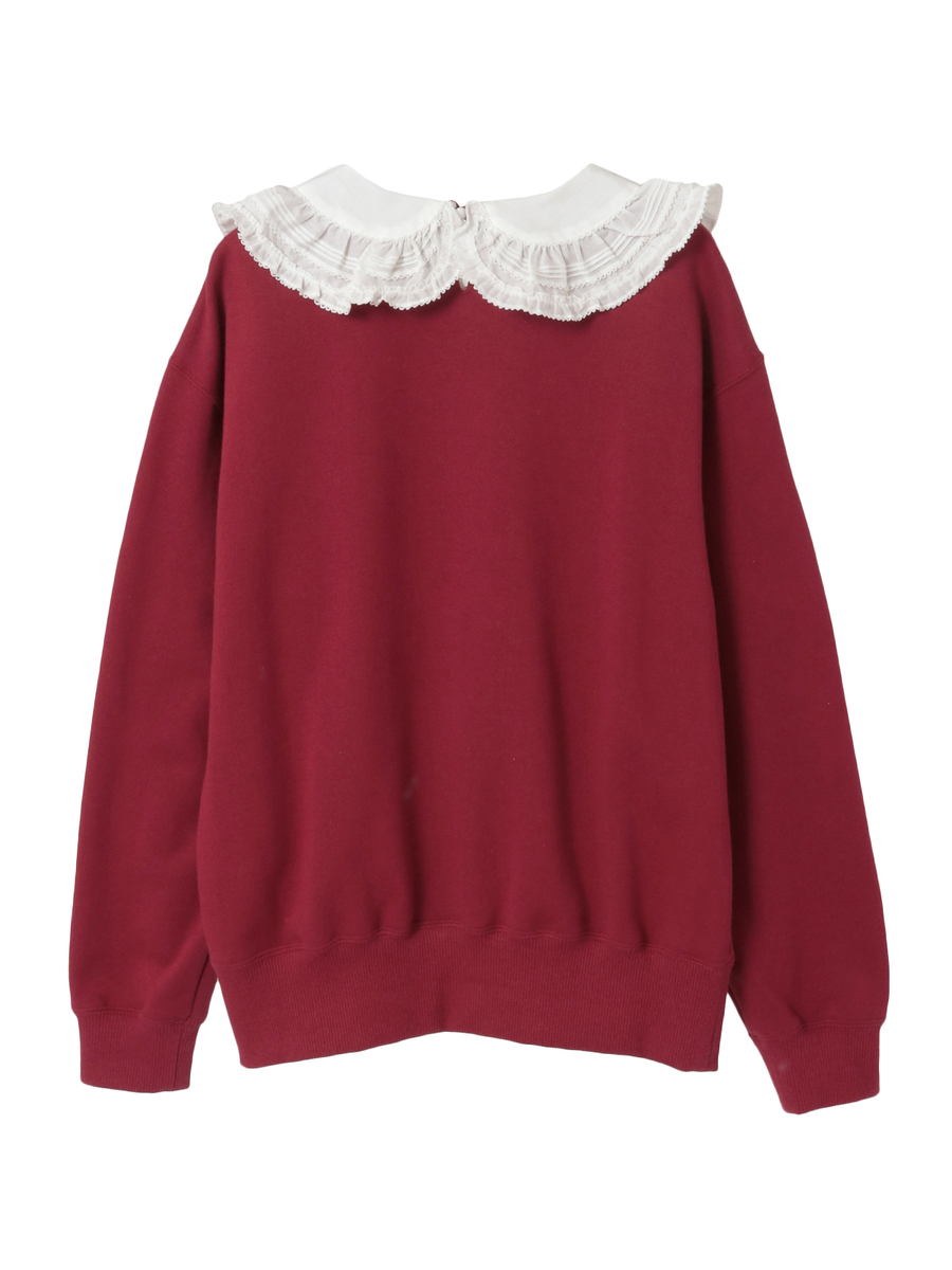 ローン衿付きロゴトレーナー 詳細画像 ラベンダー 2