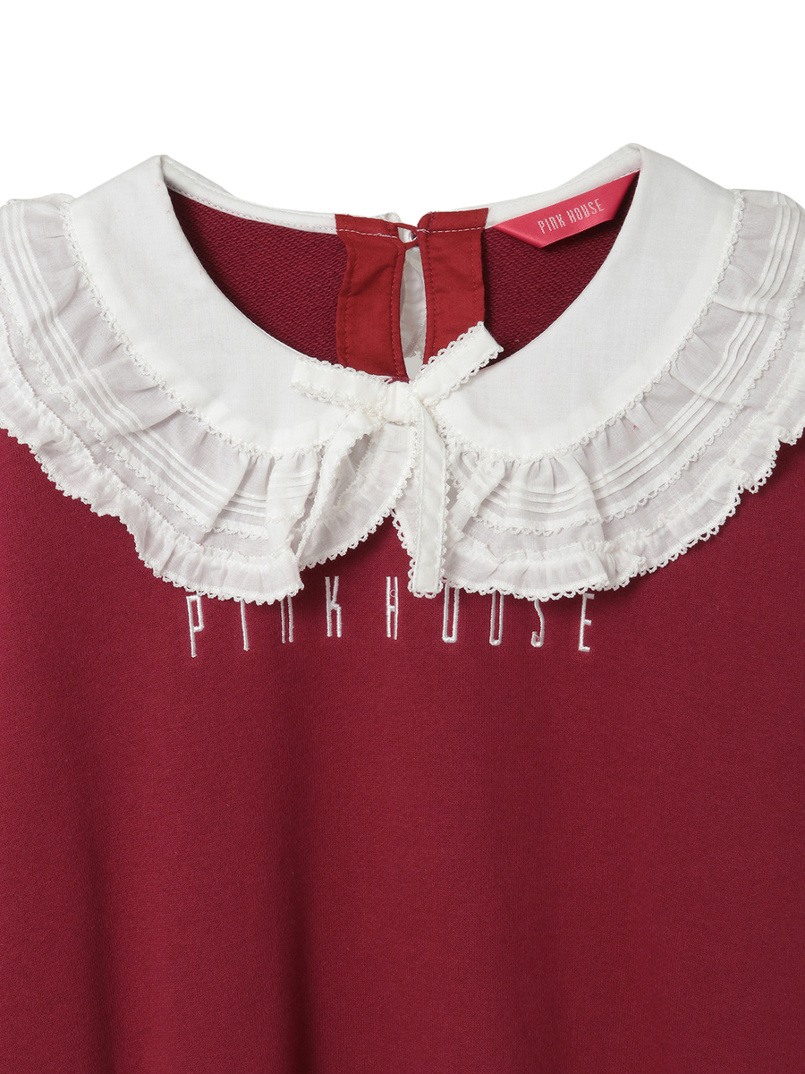 ローン衿付きロゴトレーナー 詳細画像 ラベンダー 3