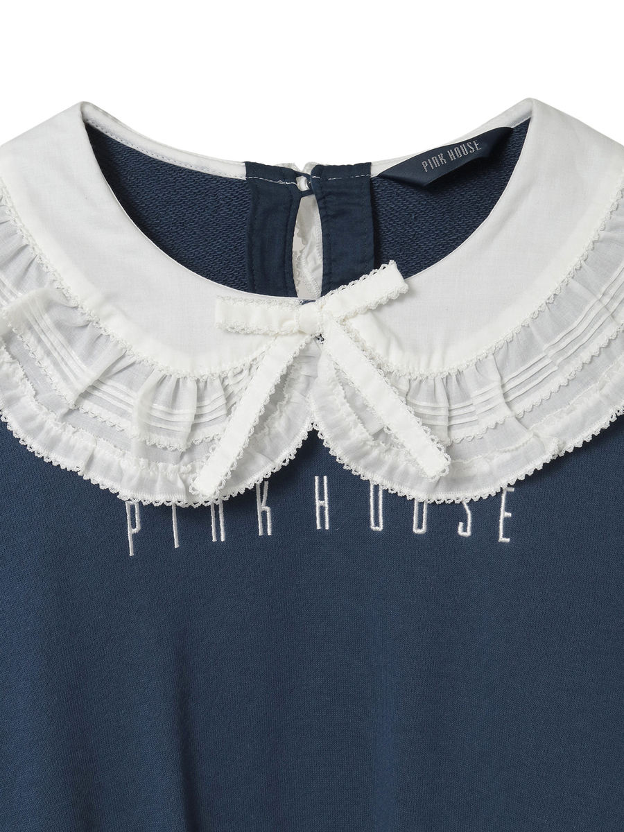 ローン衿付きロゴトレーナー 詳細画像 ラベンダー 9