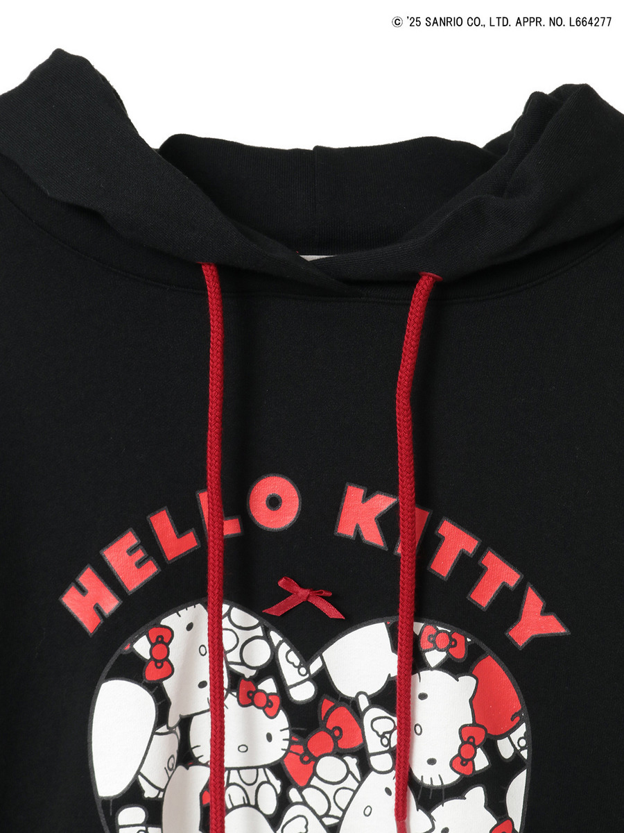 【alcali x HELLO KITTY】コラボレーションパーカー 詳細画像 ブラック 3