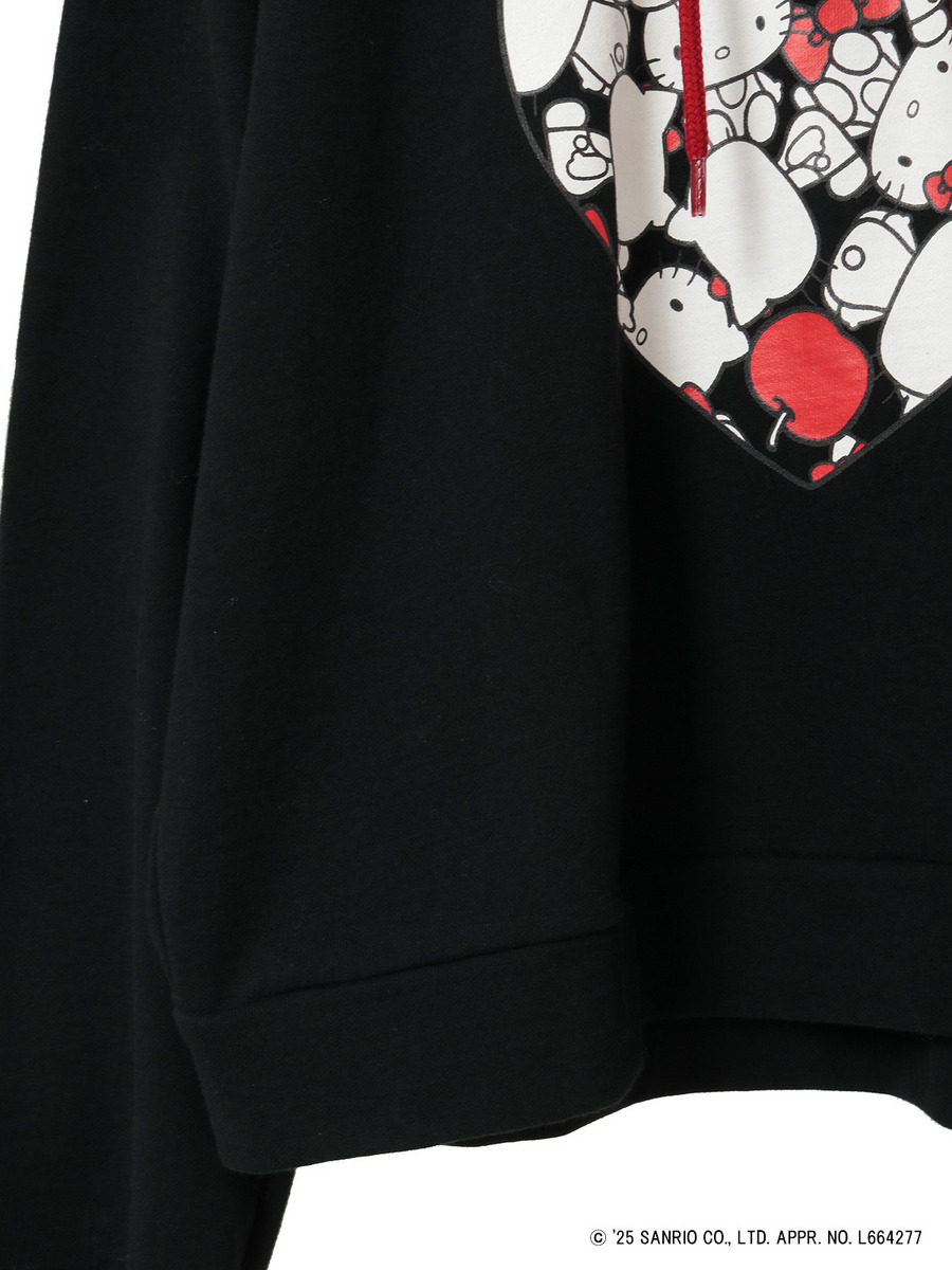【alcali x HELLO KITTY】コラボレーションパーカー 詳細画像 ブラック 5