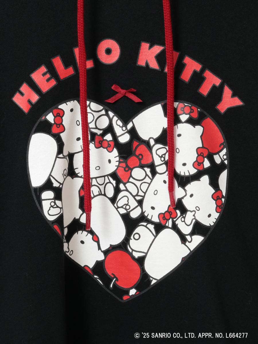 【alcali x HELLO KITTY】コラボレーションパーカー 詳細画像 ブラック 7