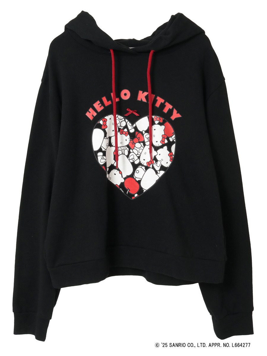 【alcali x HELLO KITTY】コラボレーションパーカー 詳細画像 ブラック 3