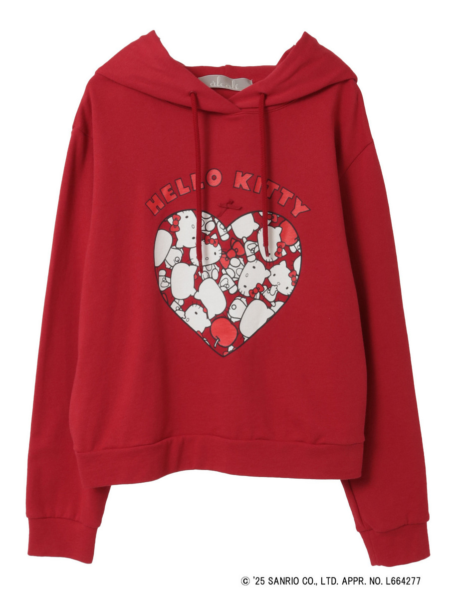 【alcali x HELLO KITTY】コラボレーションパーカー 詳細画像 レッド 3