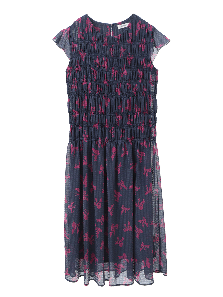 リボンpt.ワンピース 詳細画像 ネイビー×マゼンタ 1