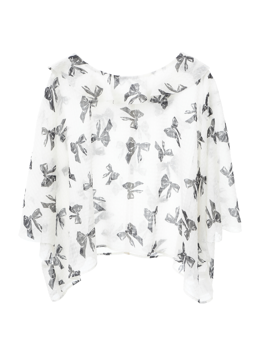 リボンpt.ブラウス 詳細画像 オフ 1