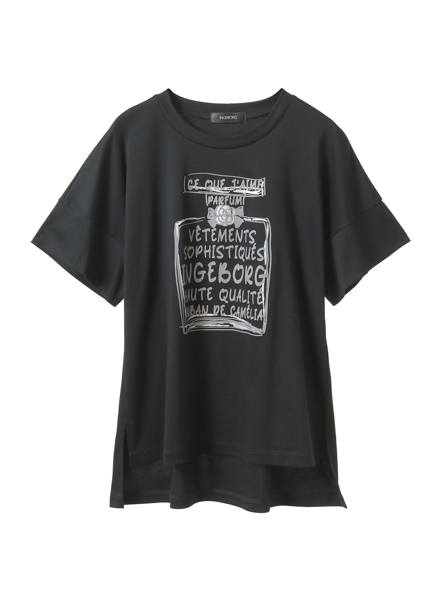 香水瓶ワンポイントpt.Tシャツ 詳細画像 クロ 1