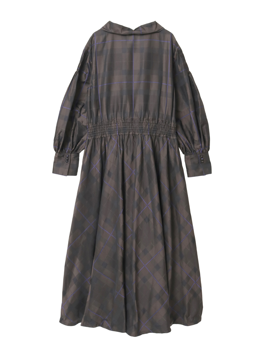 タフタタータンチェックワンピース 詳細画像 ブラウン 2