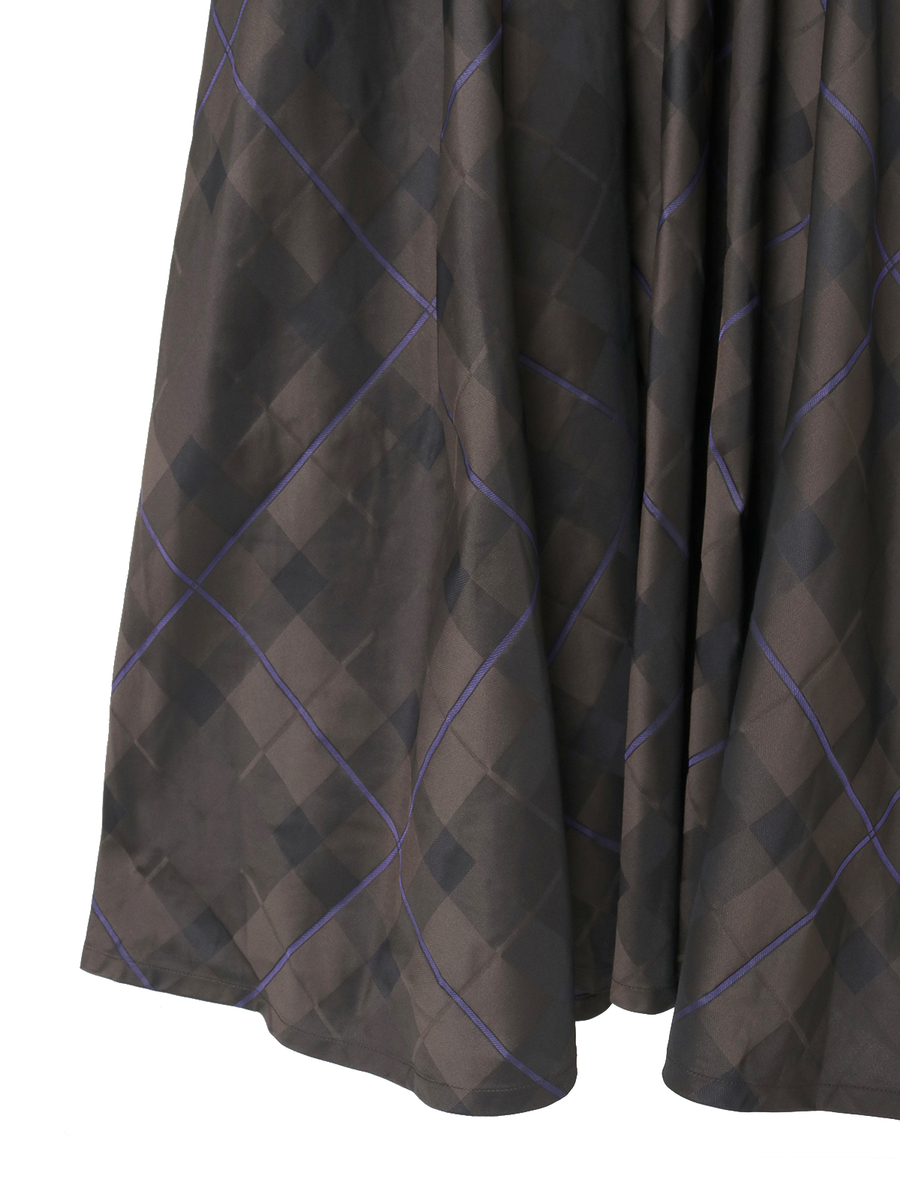 タフタタータンチェックワンピース 詳細画像 ブラウン 6