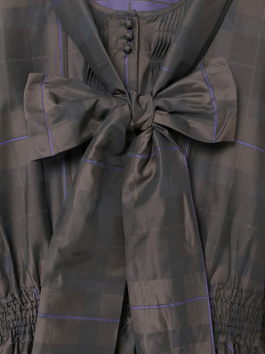 タフタタータンチェックワンピース 詳細画像 ブラウン 7