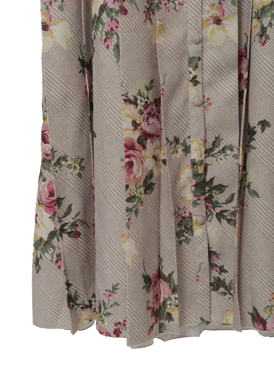 チェックブーケpt.ワンピース 詳細画像 ベージュ 6