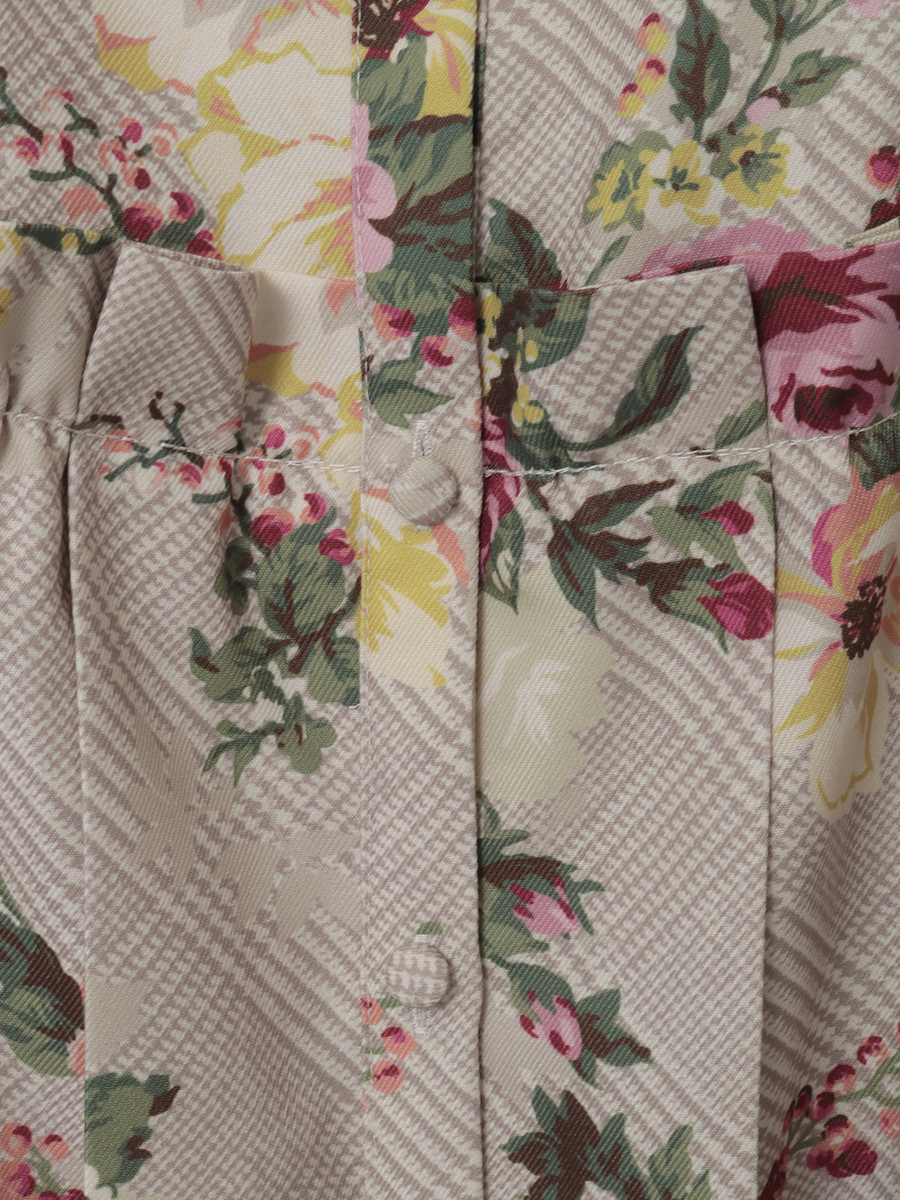 チェックブーケpt.ワンピース 詳細画像 ベージュ 7