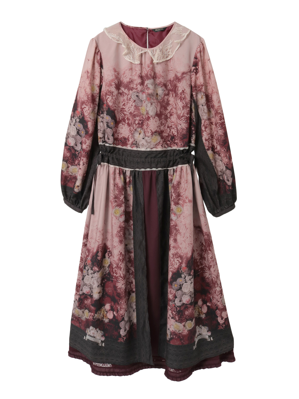 【美品】ピンクハウス 墨黒 裾レース使い ドロワーズ/2022年 春 ピンクハウスドロワーズ 美品】ピンクハウス 墨黒 裾レース使い