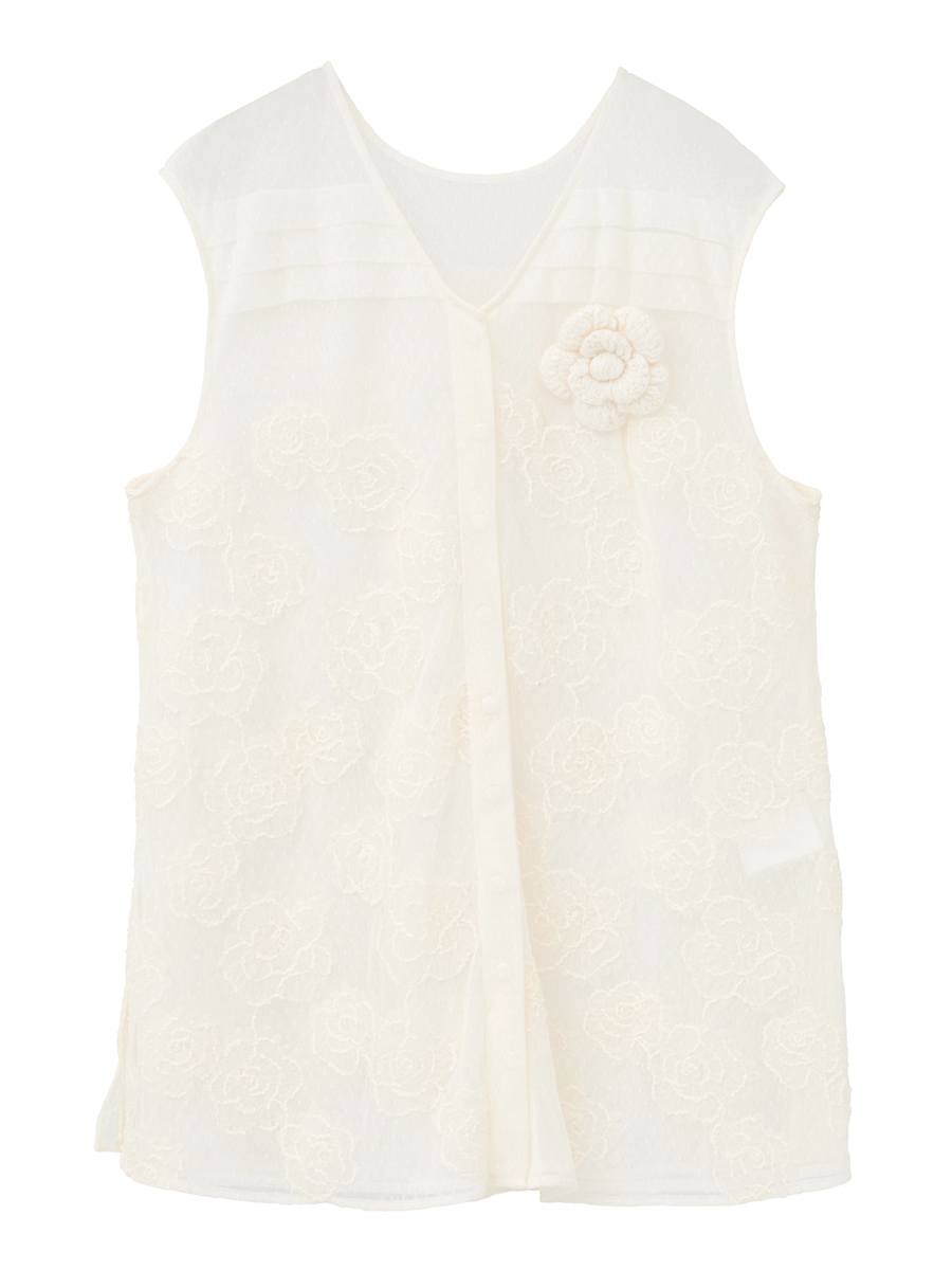 カメリアチュールレースチュニック 詳細画像 キナリ 1