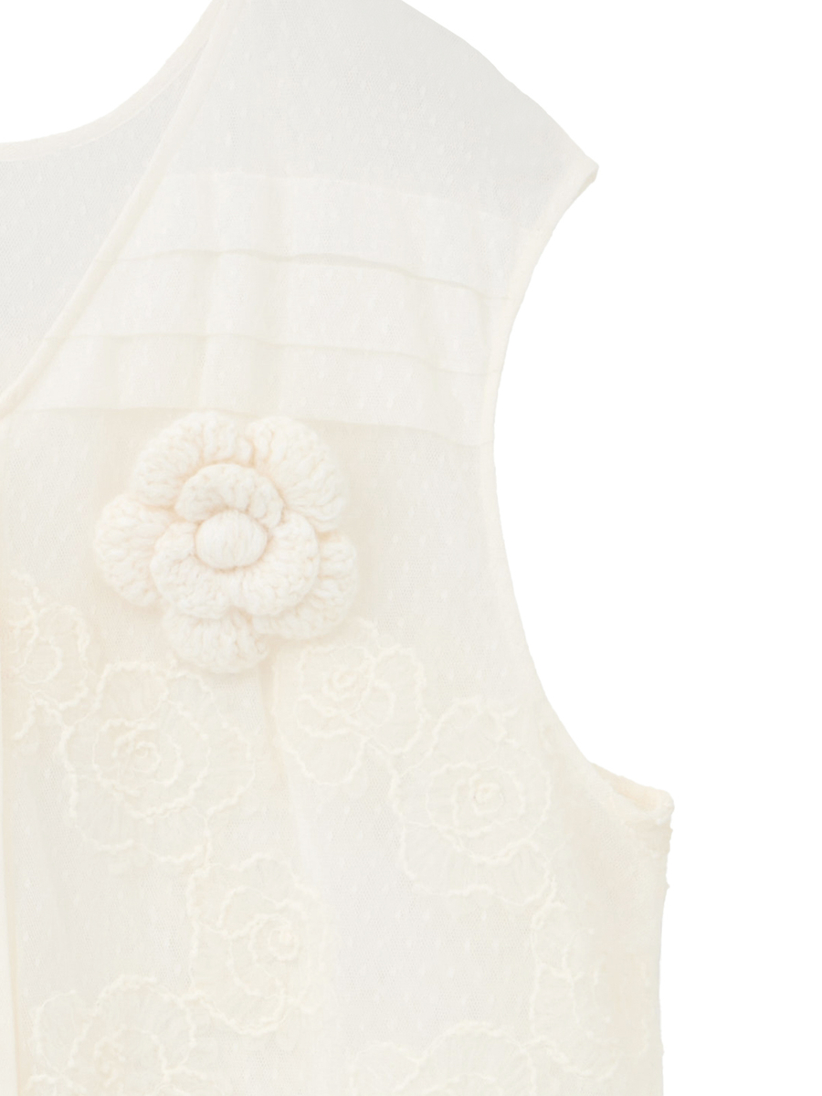 カメリアチュールレースチュニック 詳細画像 キナリ 4