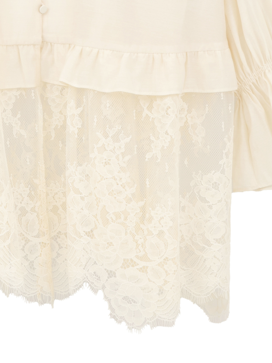 レースコンビシアーチュニック 詳細画像 クロ 5