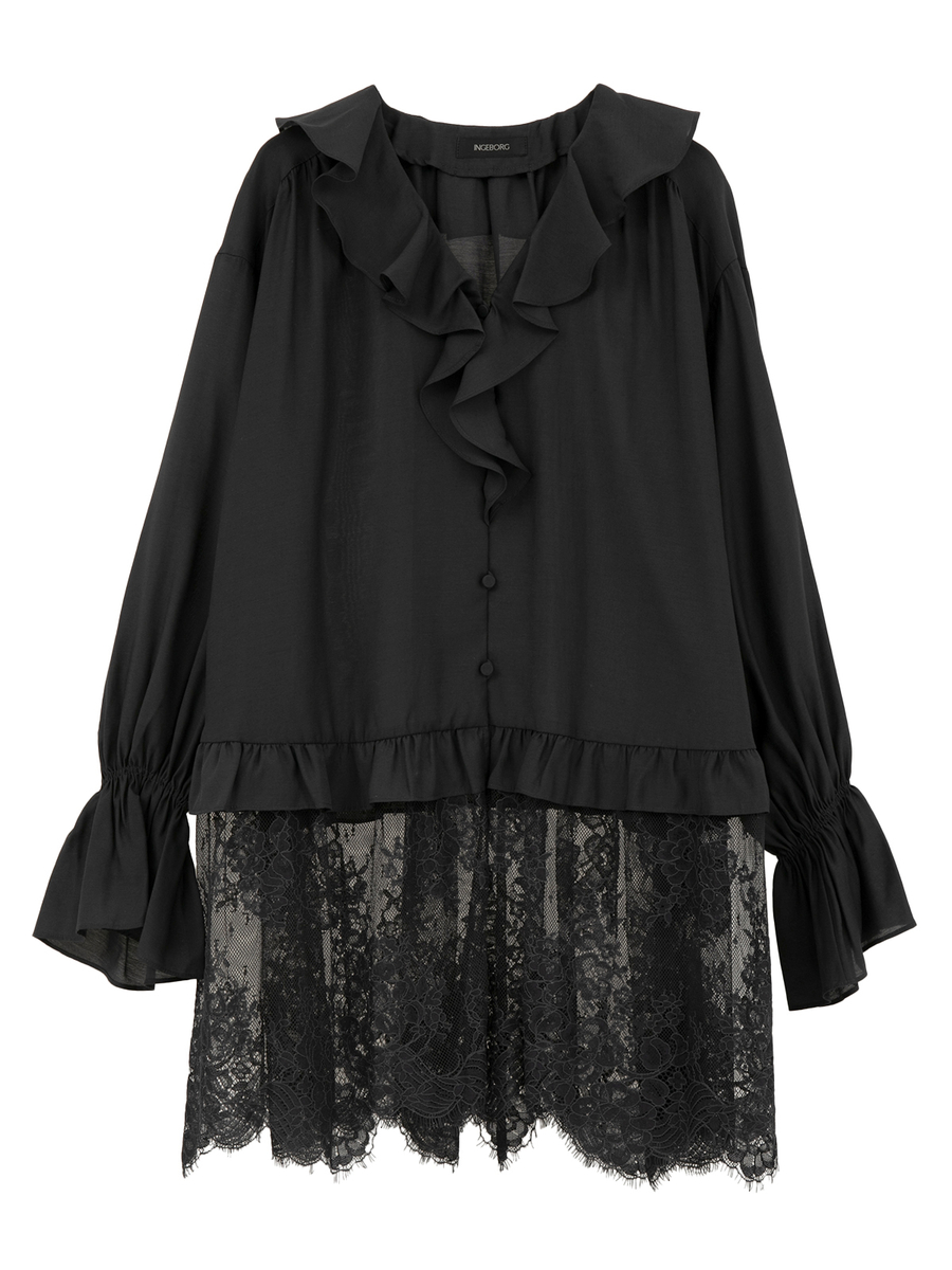 レースコンビシアーチュニック 詳細画像 クロ 1