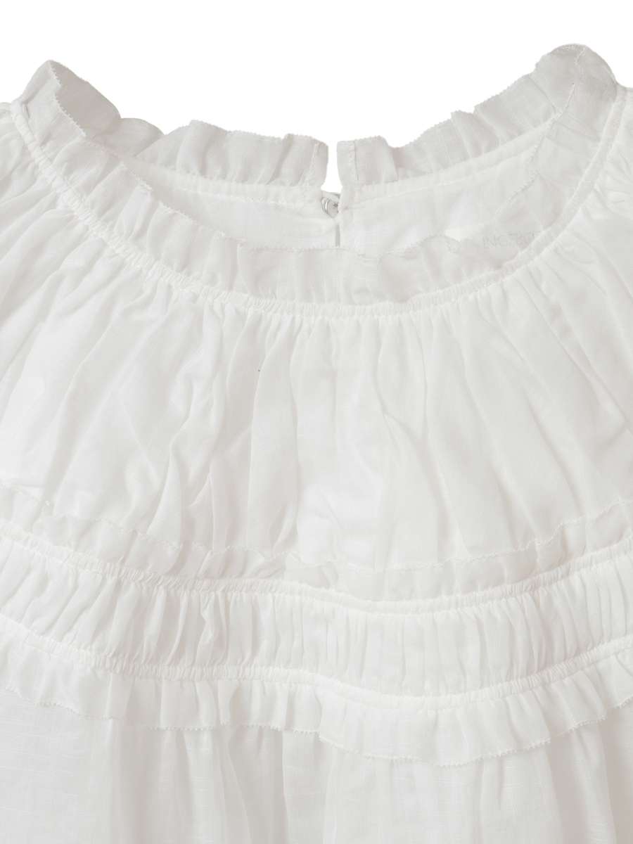 綿麻スラブローンシャーリングブラウス 詳細画像 ネイビー 3