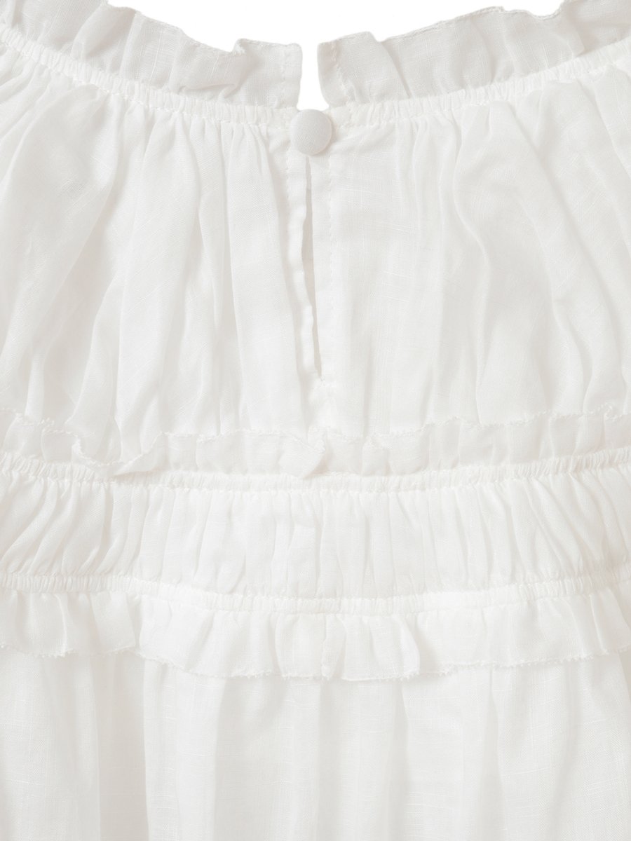 綿麻スラブローンシャーリングブラウス 詳細画像 ネイビー 4