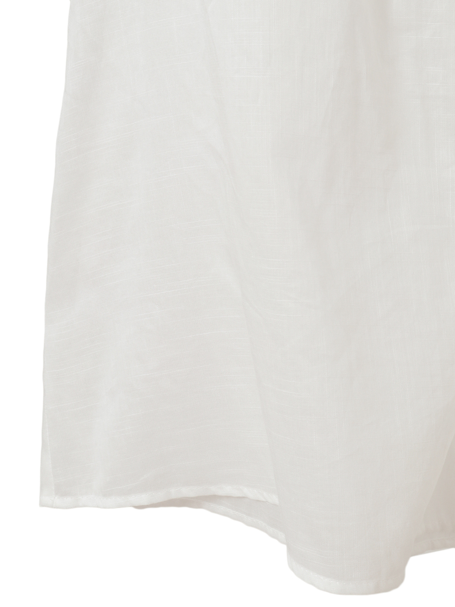 綿麻スラブローンシャーリングブラウス 詳細画像 ネイビー 5