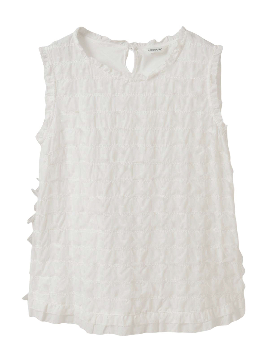 チュールリボン刺繍ブラウス 詳細画像 オフ 1