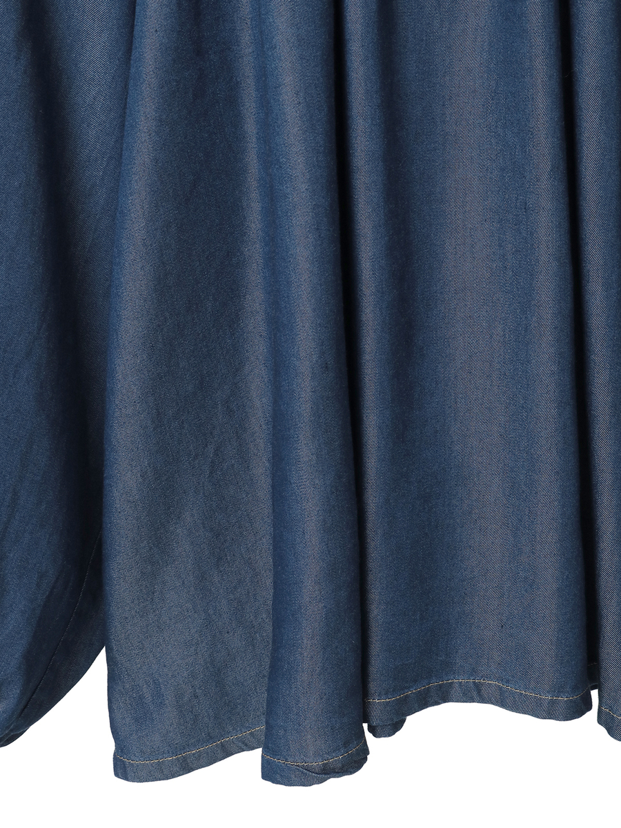 テンセルデニムタックブラウス 詳細画像 クロ 5