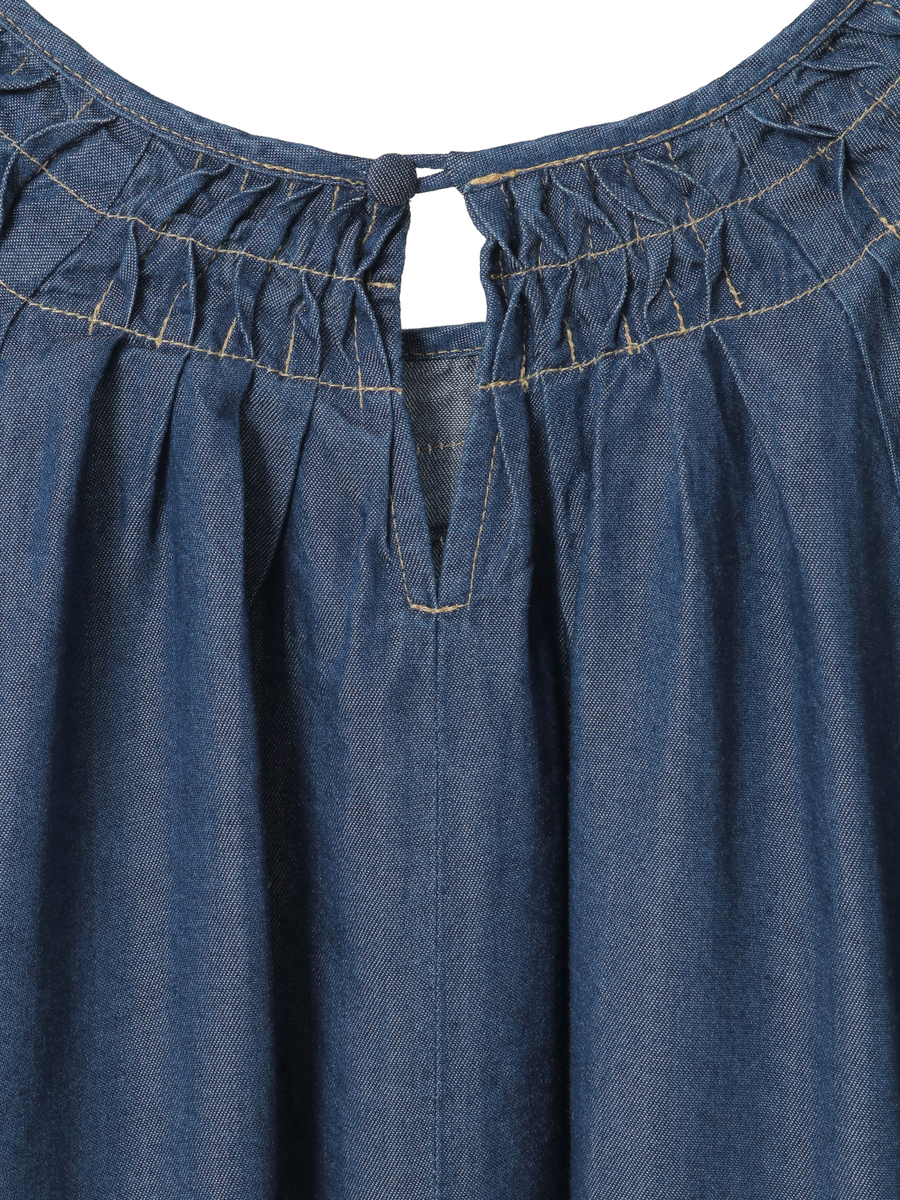 テンセルデニムタックブラウス 詳細画像 クロ 6