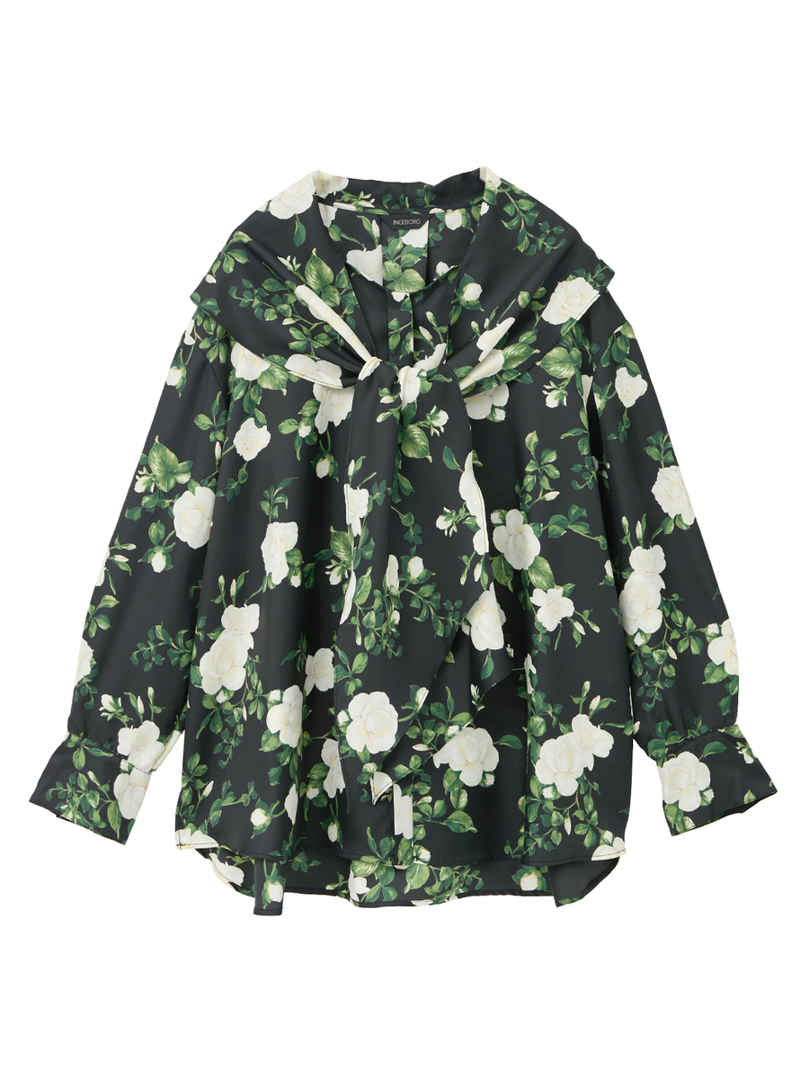 カメリアpt.ブラウス 詳細画像 クロ 1