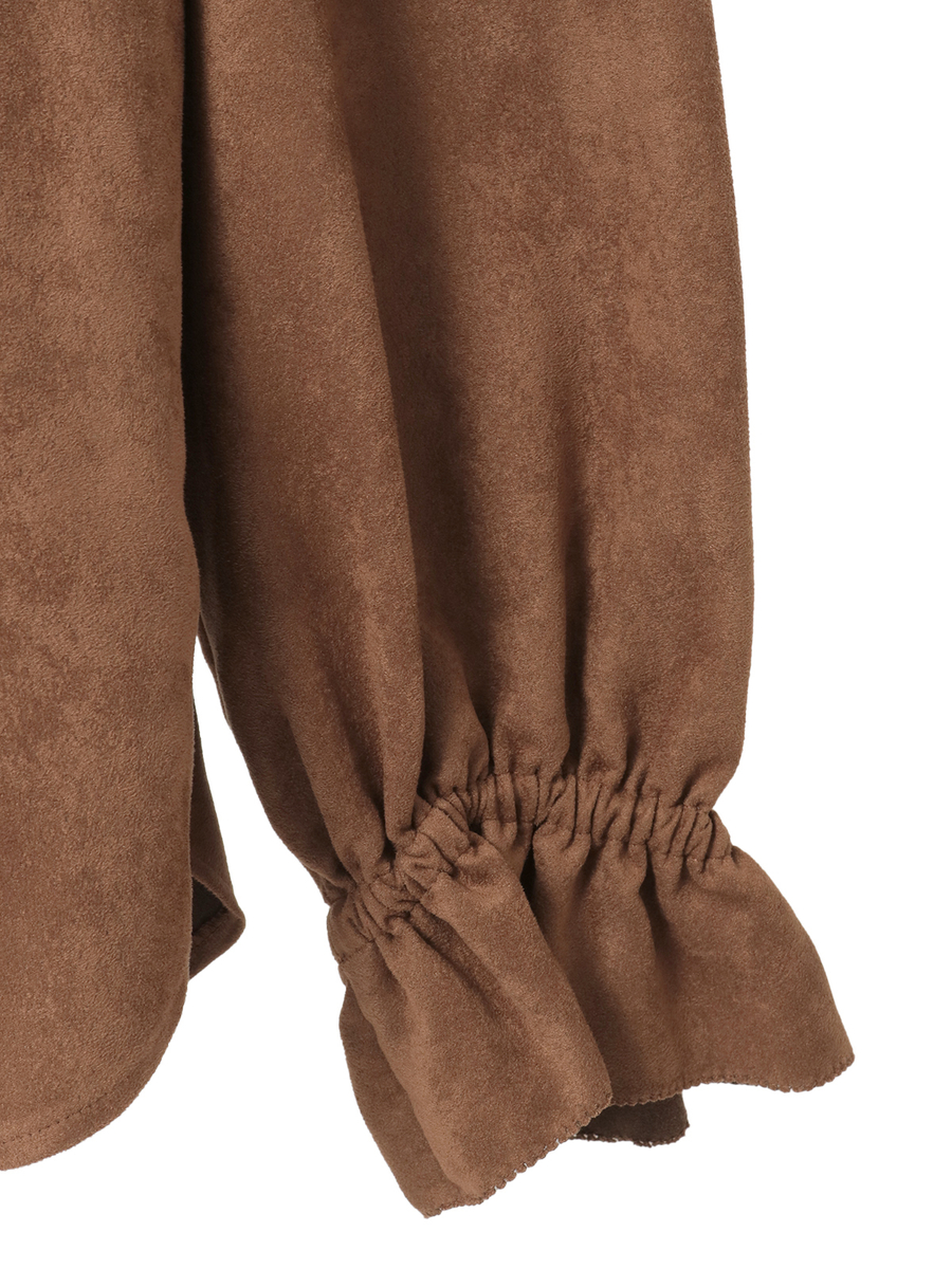 エコスエードブラウス 詳細画像 クロ 4