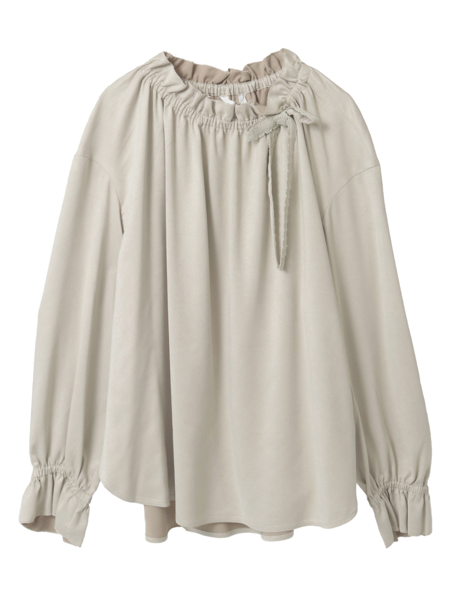 エコスエードブラウス 詳細画像 グレージュ 1