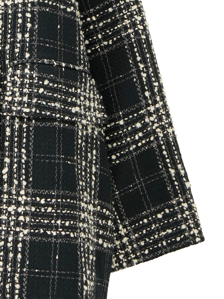 リントンビッグチェックツイードコート 詳細画像 クロ 4