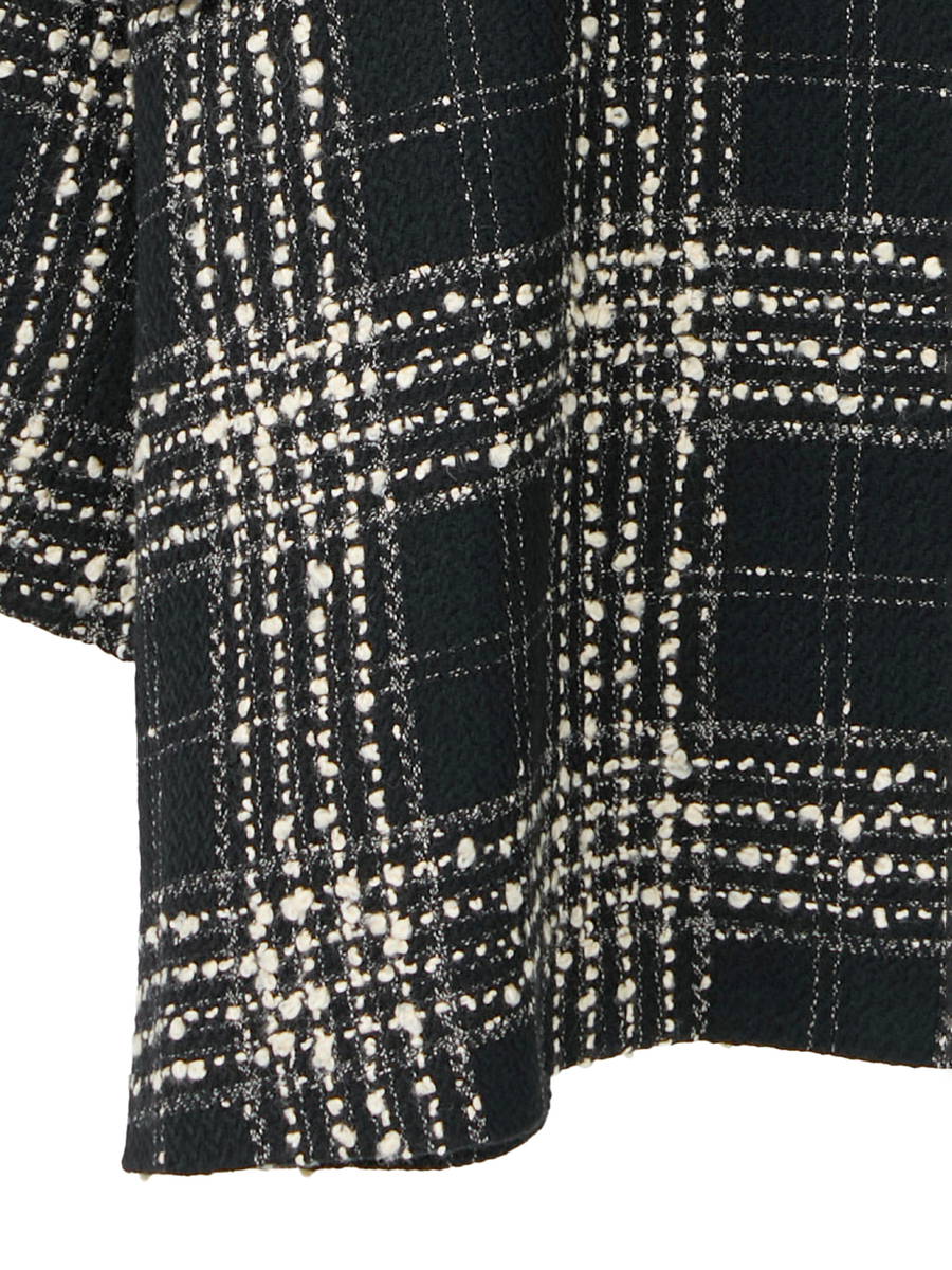 リントンビッグチェックツイードコート 詳細画像 クロ 5