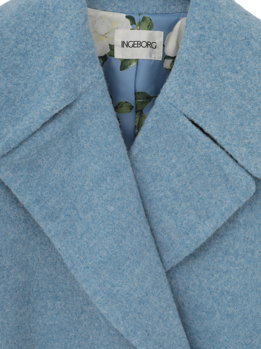 アルパカループビックカラーコート 詳細画像 ピンク 3