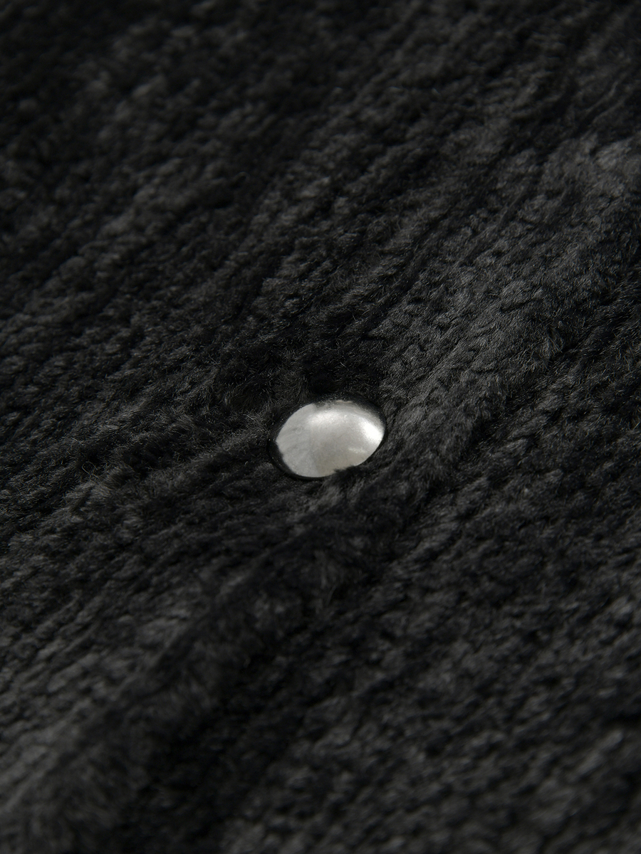 エコファーノーカラーコート 詳細画像 クロ 6