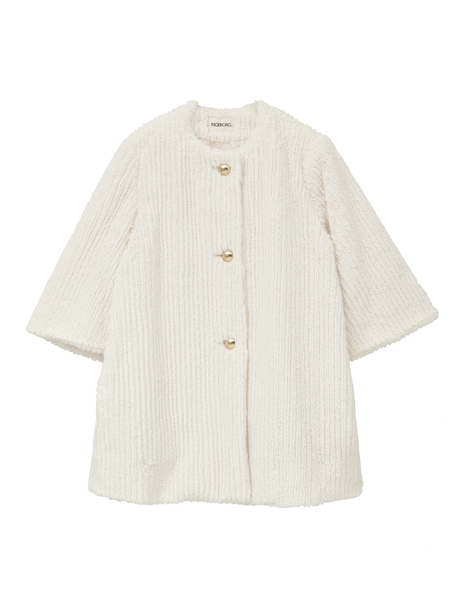 エコファーノーカラーコート 詳細画像 シロ 1