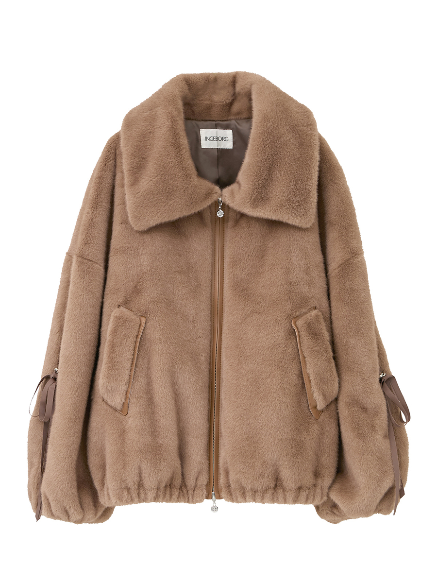 【OUTLET】エコファーブルゾン 詳細画像 ブラウン 1