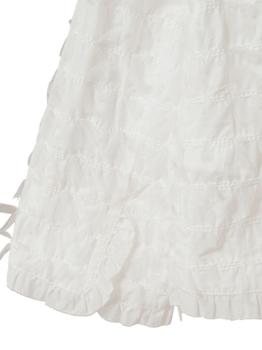 チュールリボン刺繍ジャケット 詳細画像 オフ 5