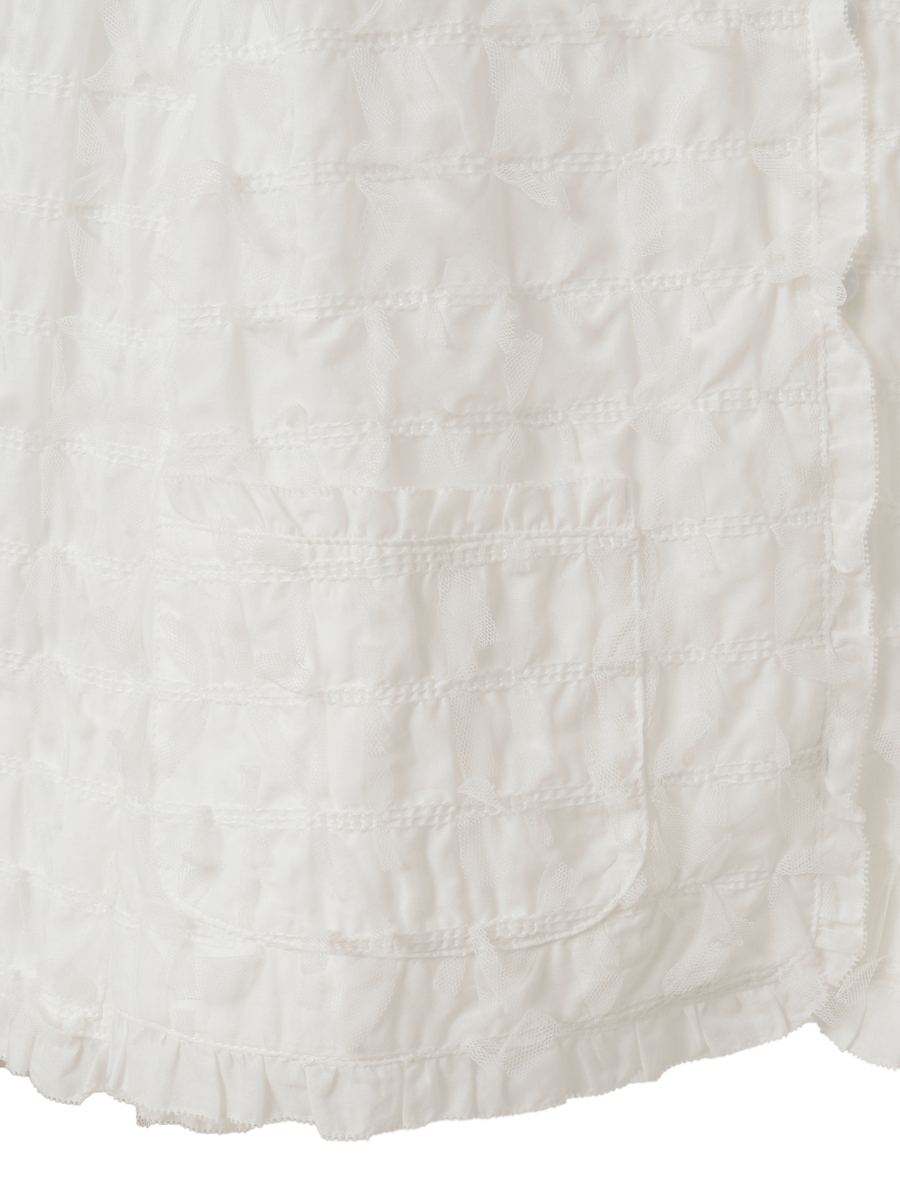 チュールリボン刺繍ジャケット 詳細画像 オフ 6