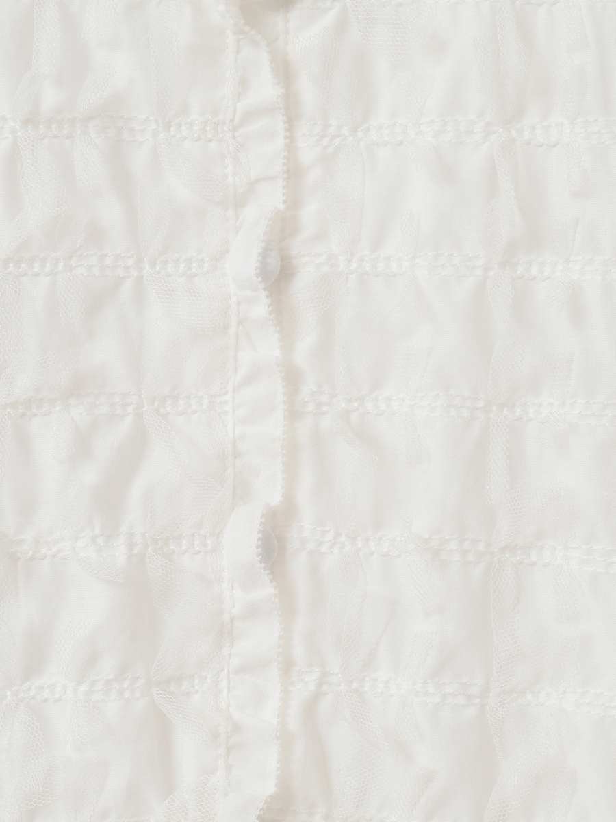 チュールリボン刺繍ジャケット 詳細画像 オフ 7