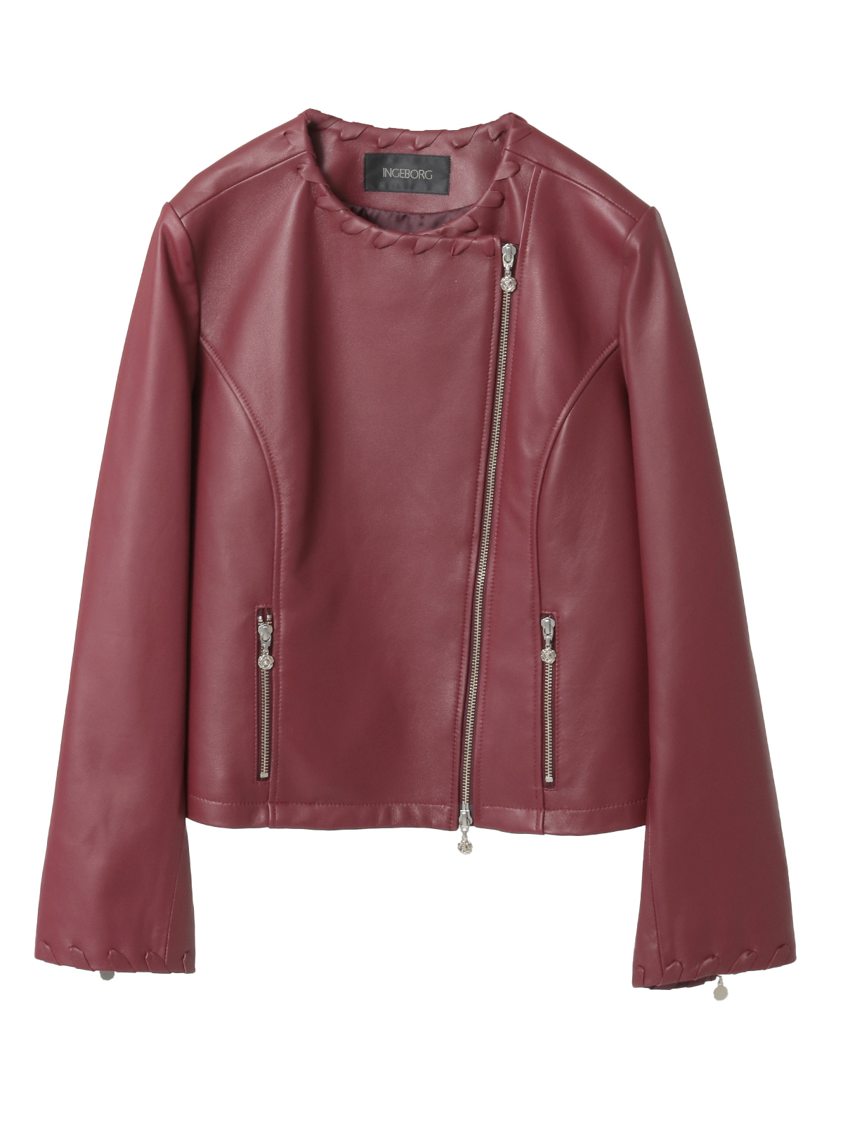 ピンク❤️ロゴ刺繍ラムレザージャケット❤️ピンクハウス セール】 ラムレザージャケット （レザーブルゾン・ジャケット