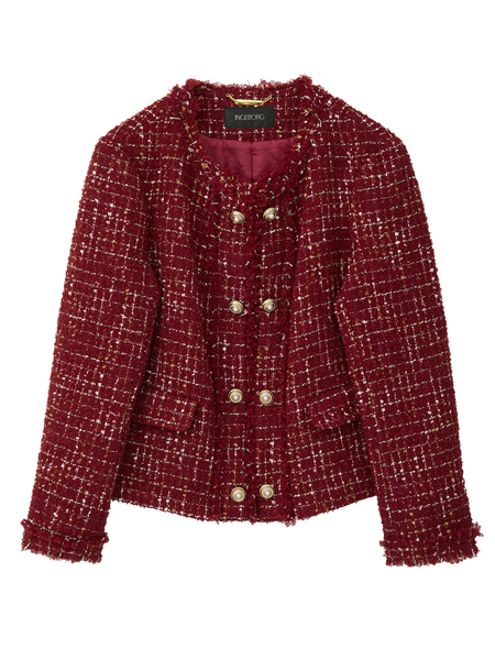 カナーレツイードノーカラージャケット