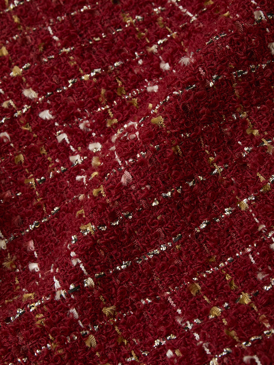 カナーレツイードノーカラージャケット 詳細画像 クロ 9