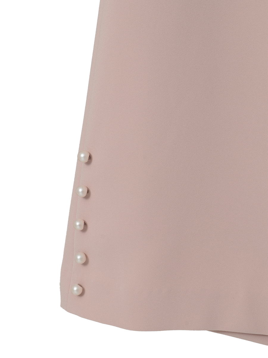 パール調釦アクセントワイドパンツ 詳細画像 ブラウン 8