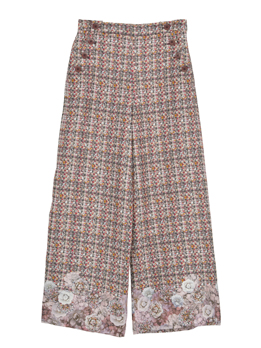 リントンフラワーpt.ワイドパンツ 詳細画像 ピンク 1