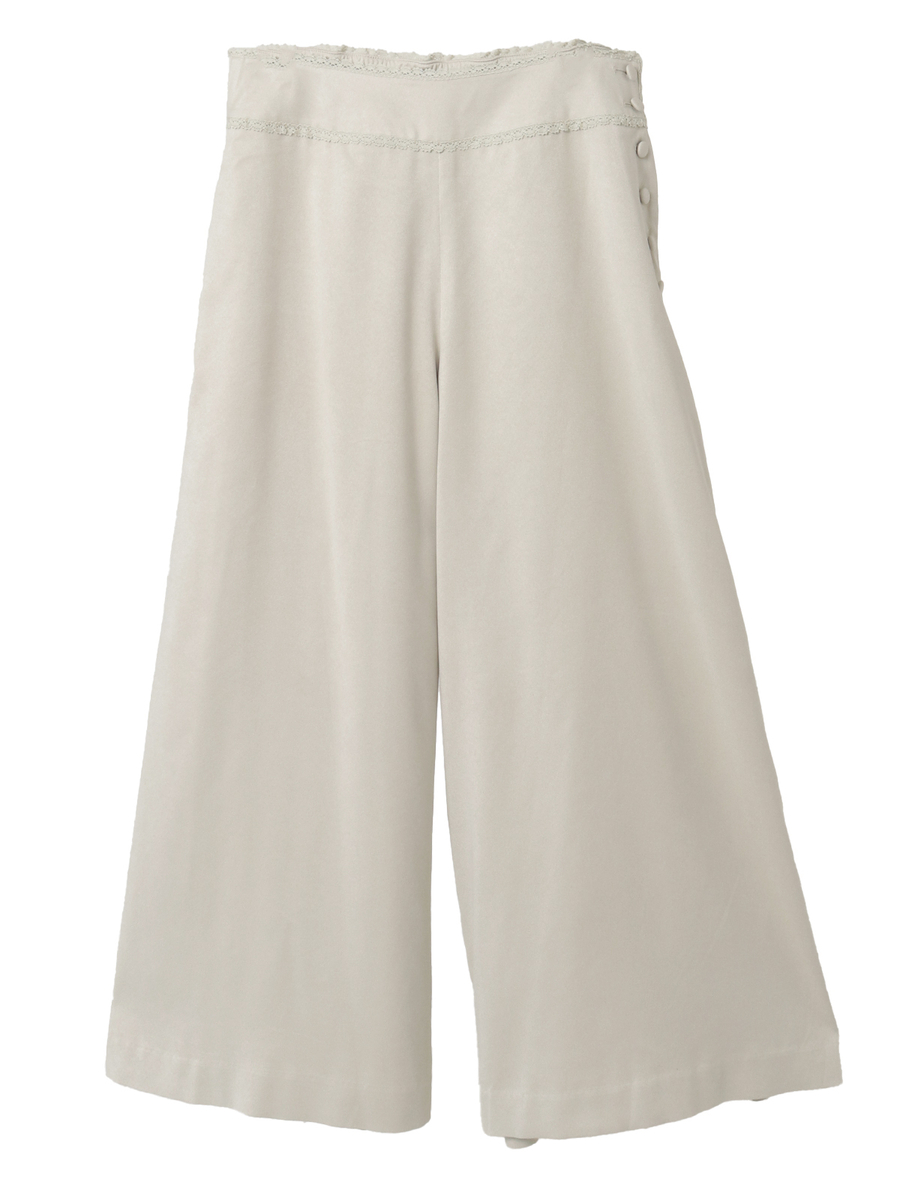 エコスエードフレアーパンツ 詳細画像 クロ 1