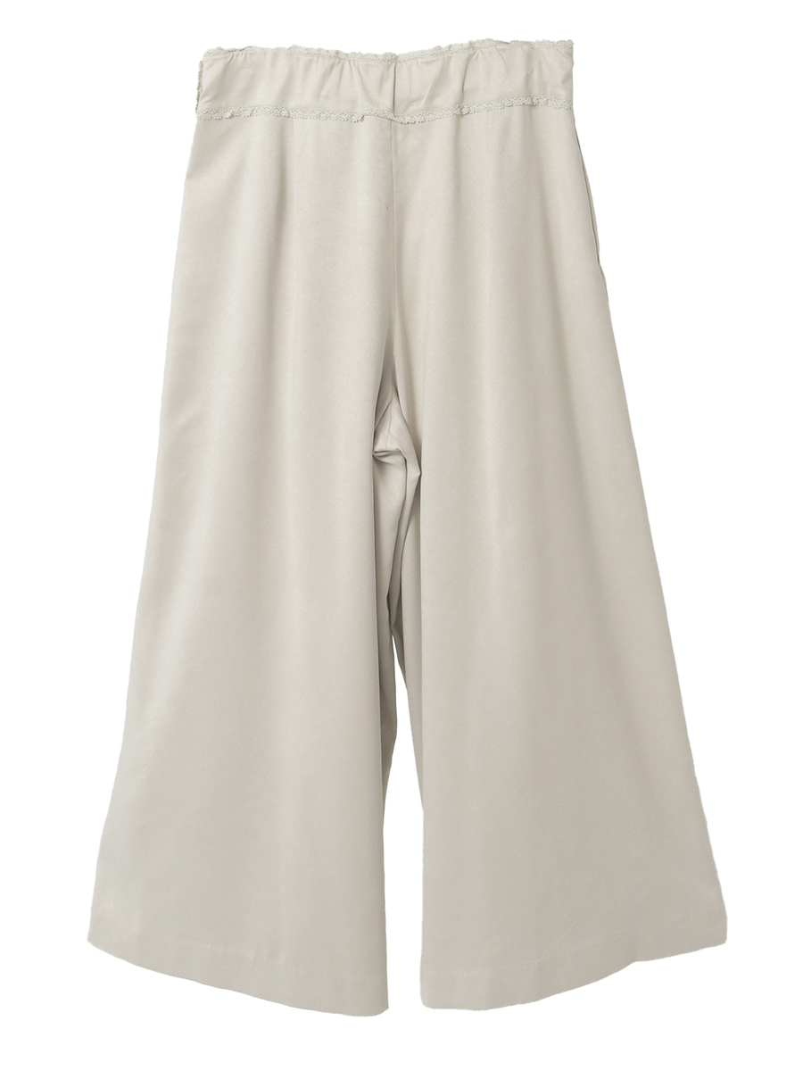 エコスエードフレアーパンツ 詳細画像 クロ 2