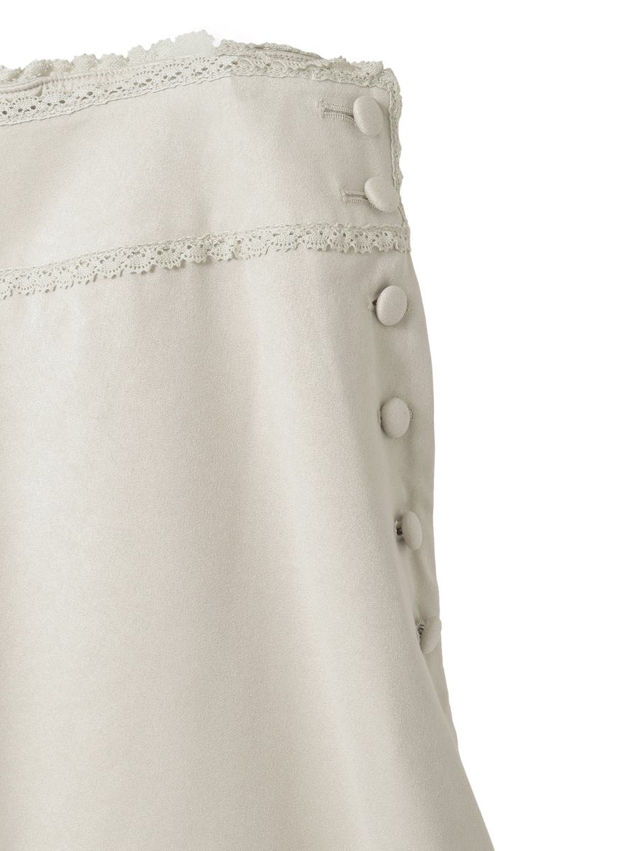 エコスエードフレアーパンツ 詳細画像 クロ 4